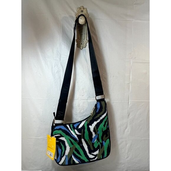 DVF Diane Von Furstenberg Utility Crossbody Bag Disco Zebra Green NWT - Picture 9 of 9